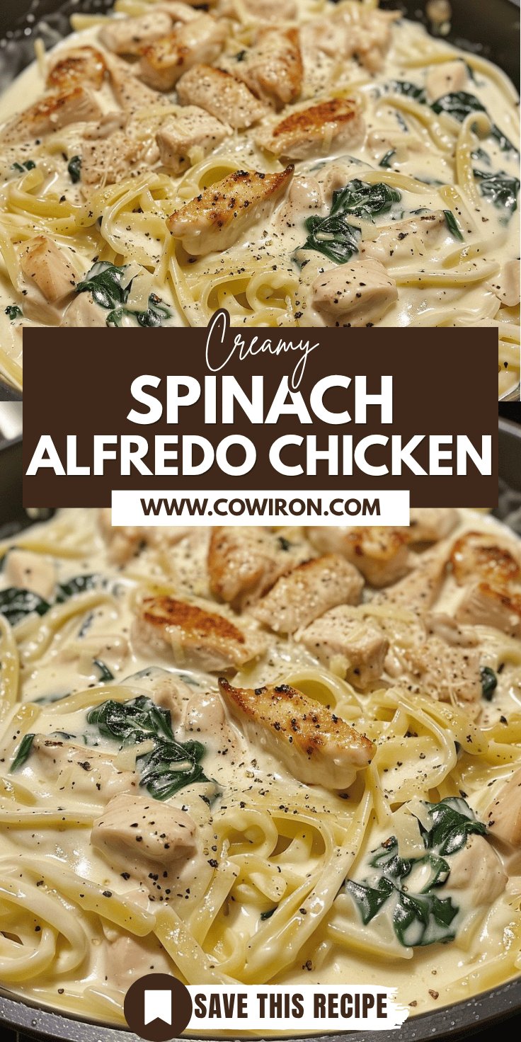 Creamy Spinach Chicken Alfredo Recipe