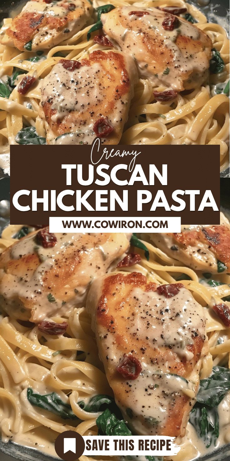 Creamy Tuscan Chicken Pasta Recipe