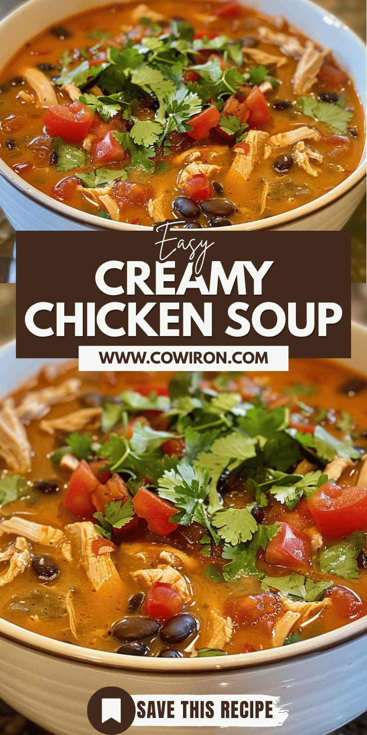Creamy Chicken Tortilla Soup Recipe
