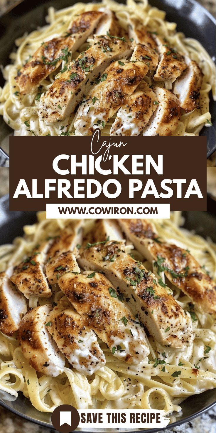Creamy Cajun Chicken Alfredo Pasta