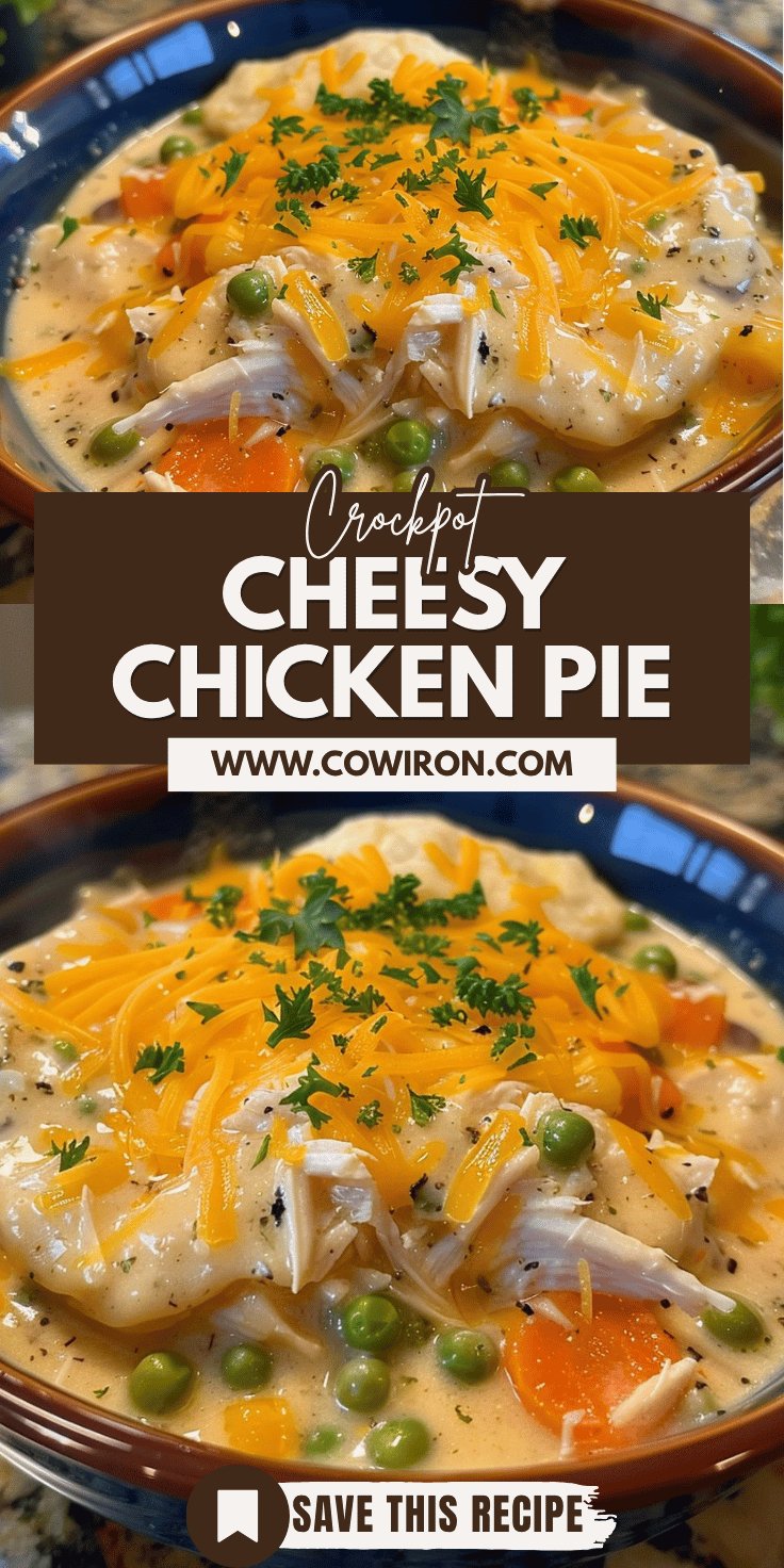 Crockpot Cheesy Chicken Pot Pie Recipe