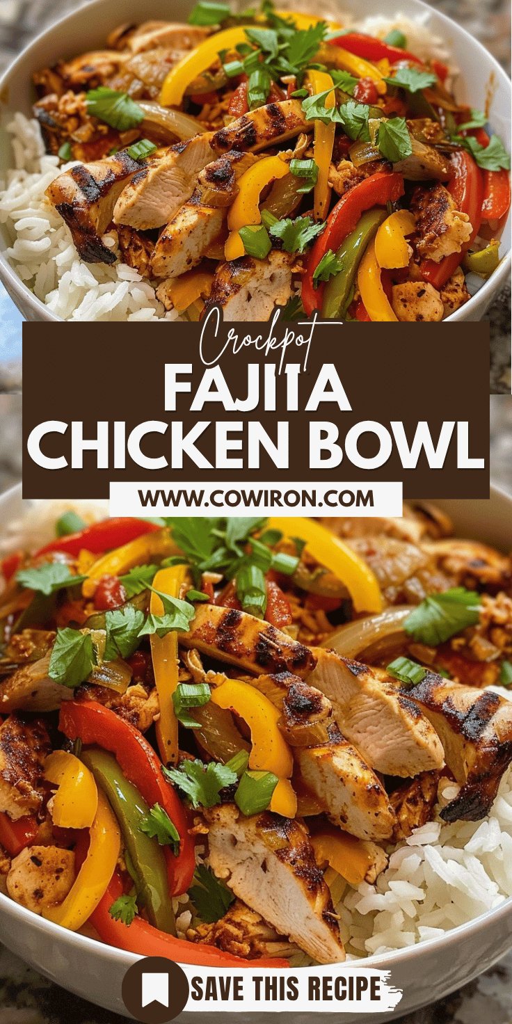 Slow Cooker Chicken Fajita Bowls