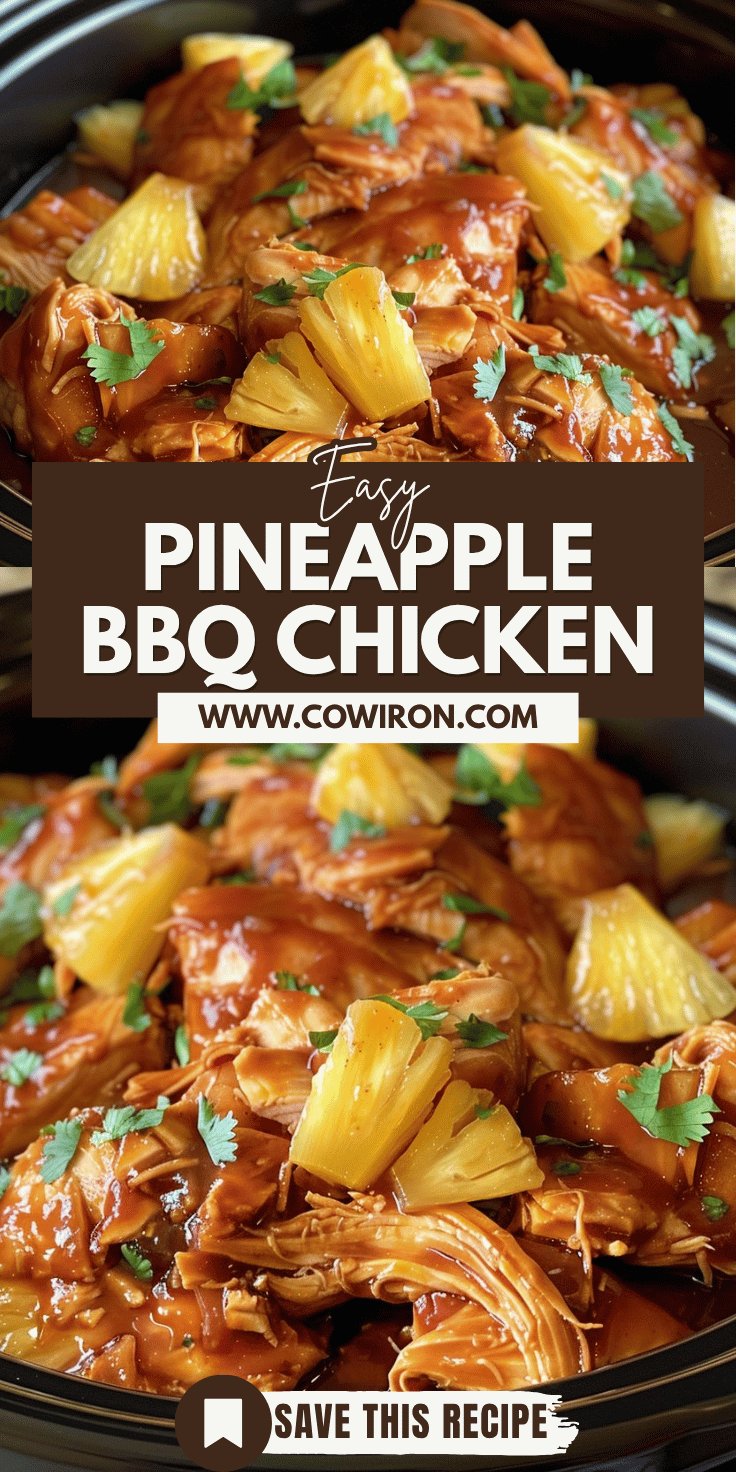 Pineapple BBQ Chicken for the Slow Cooker