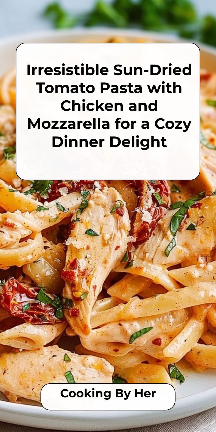 Sun-Dried Tomato Pasta with Chicken and Mozzarella
