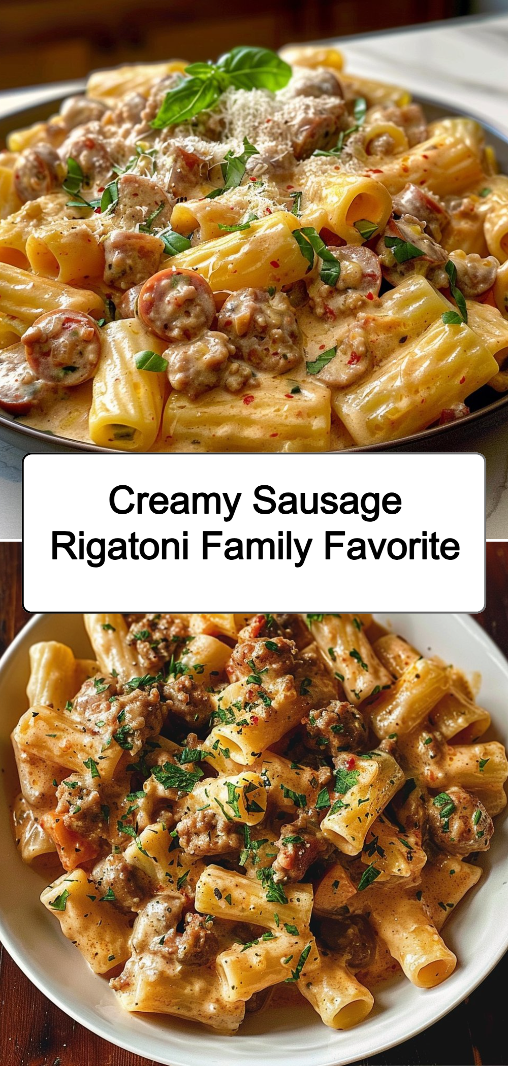Creamy Sausage Rigatoni Family Favorite