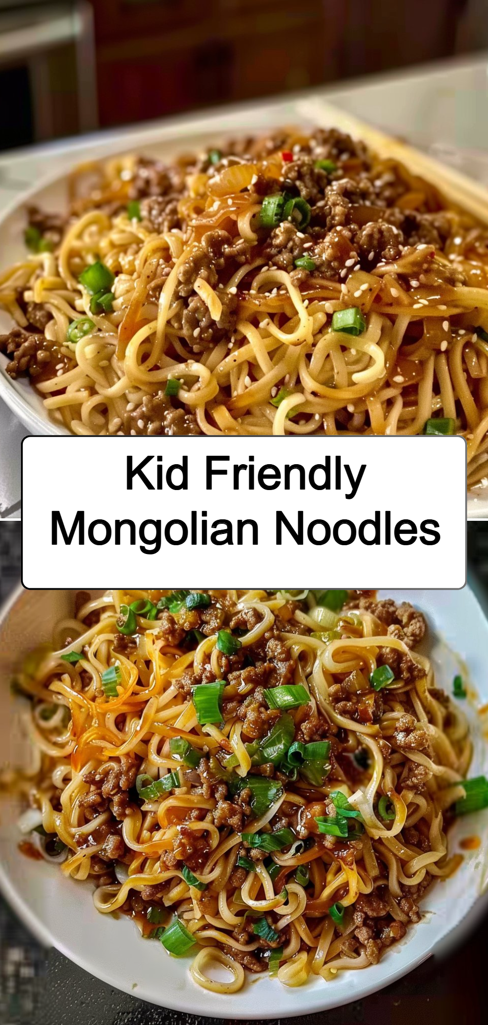 Kid Friendly Mongolian Noodles