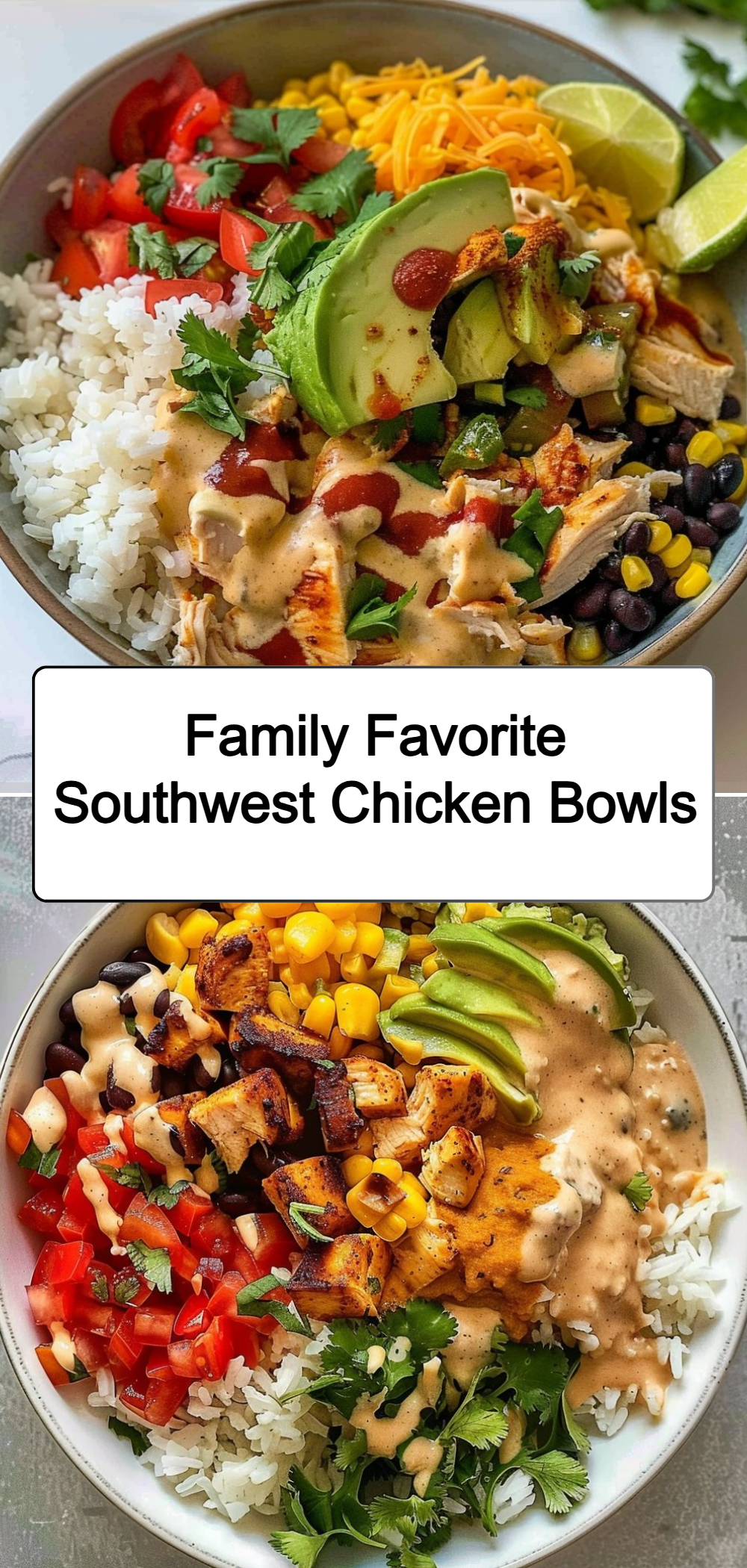 Family Favorite Southwest Chicken Bowls