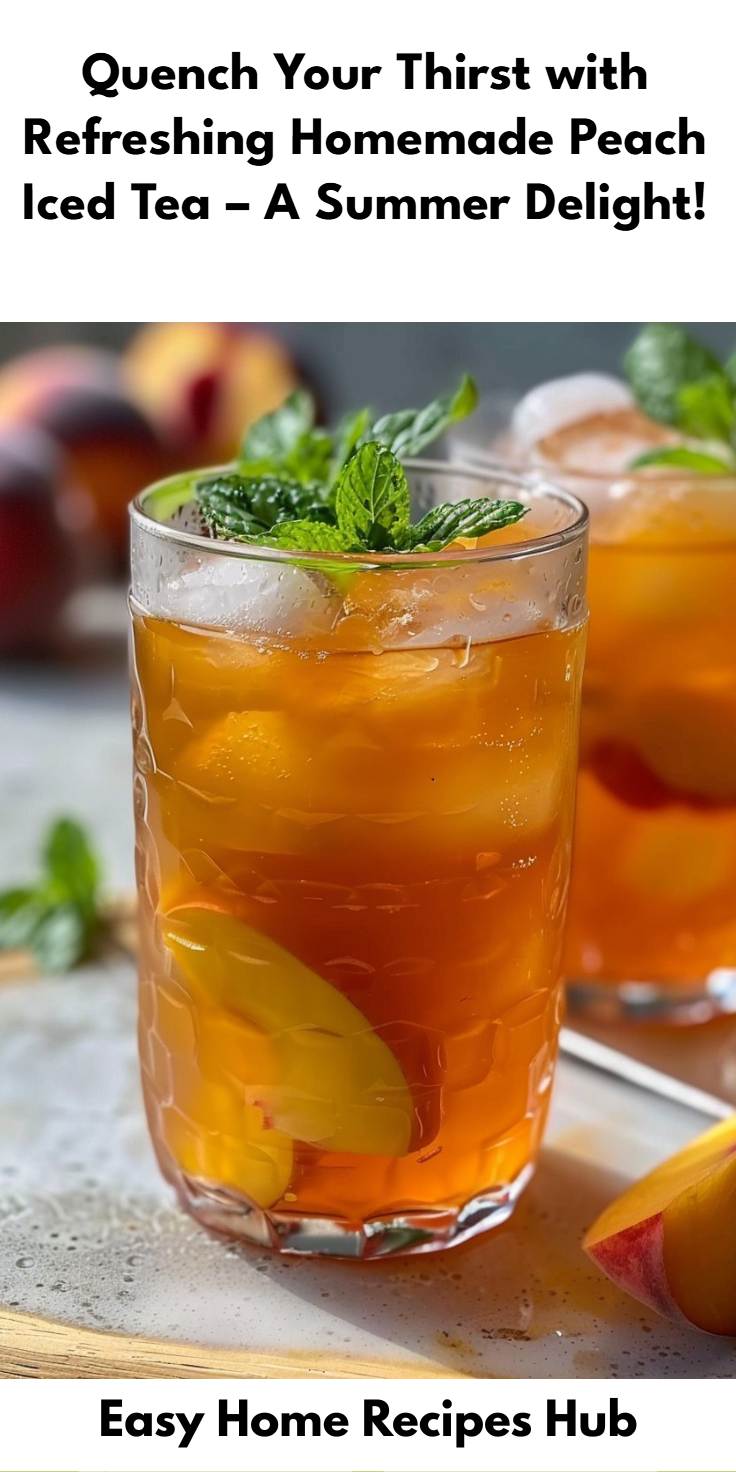 Easy Peach Iced Tea at Home