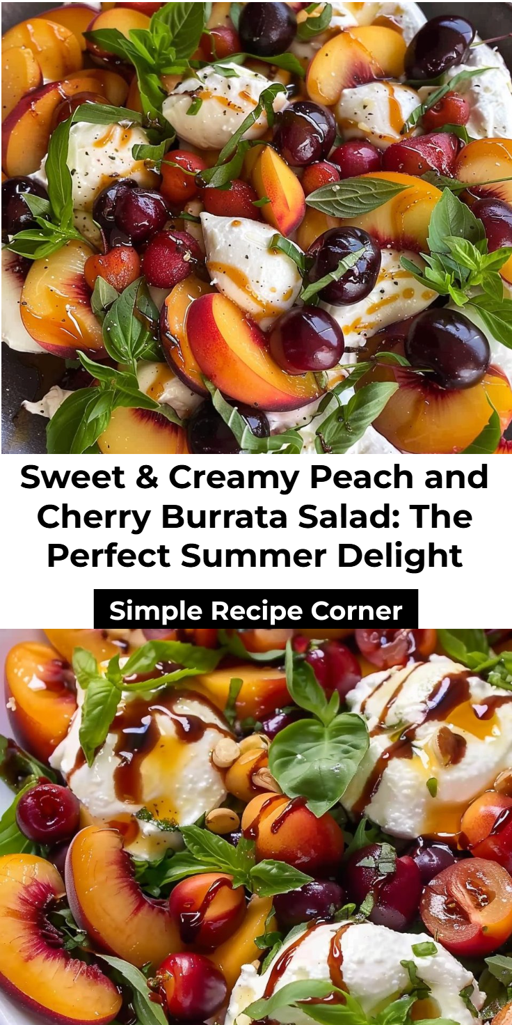 Peach and Cherry Burrata Salad