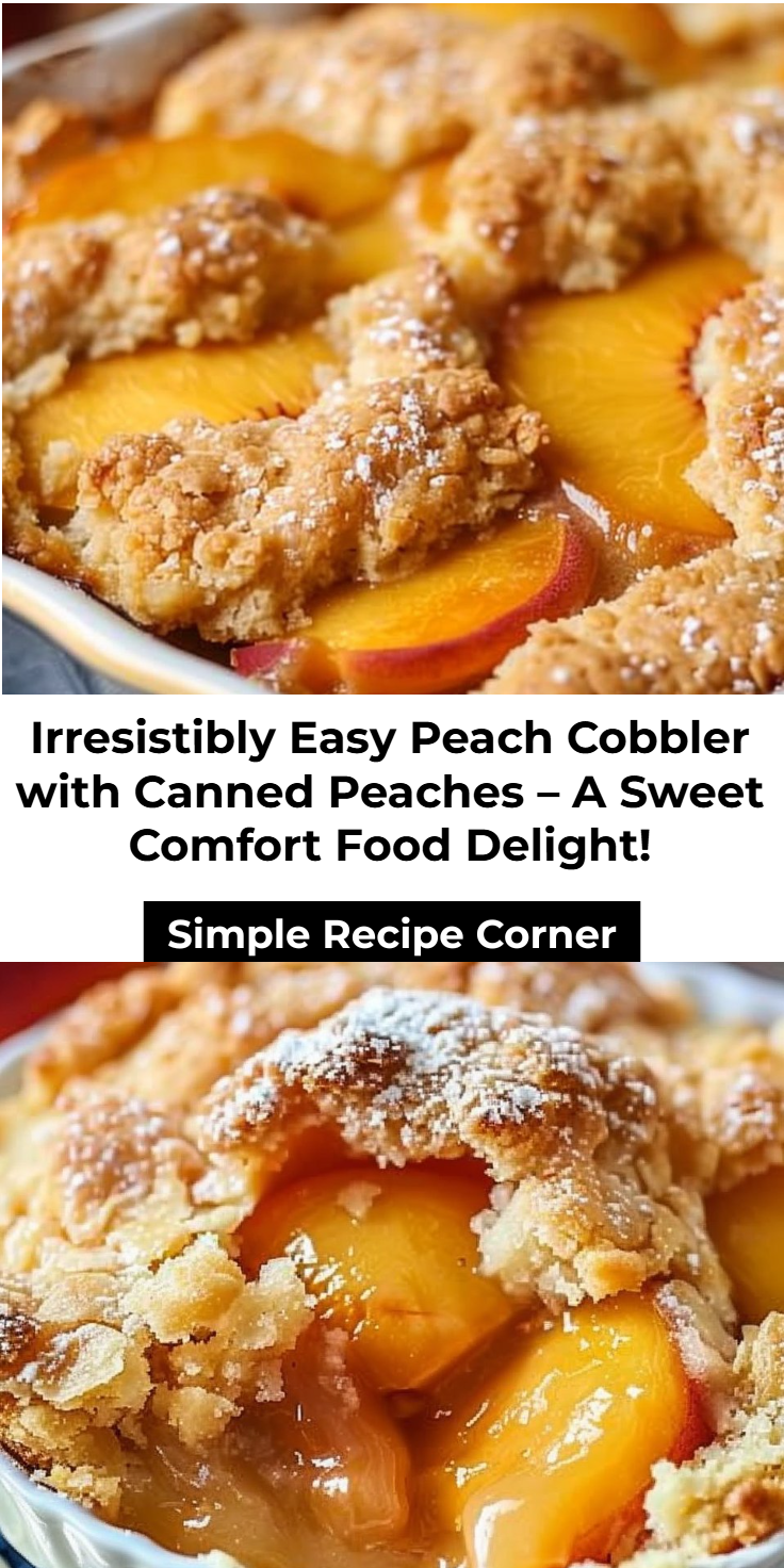 Easy Peach Cobbler Using Canned Peaches
