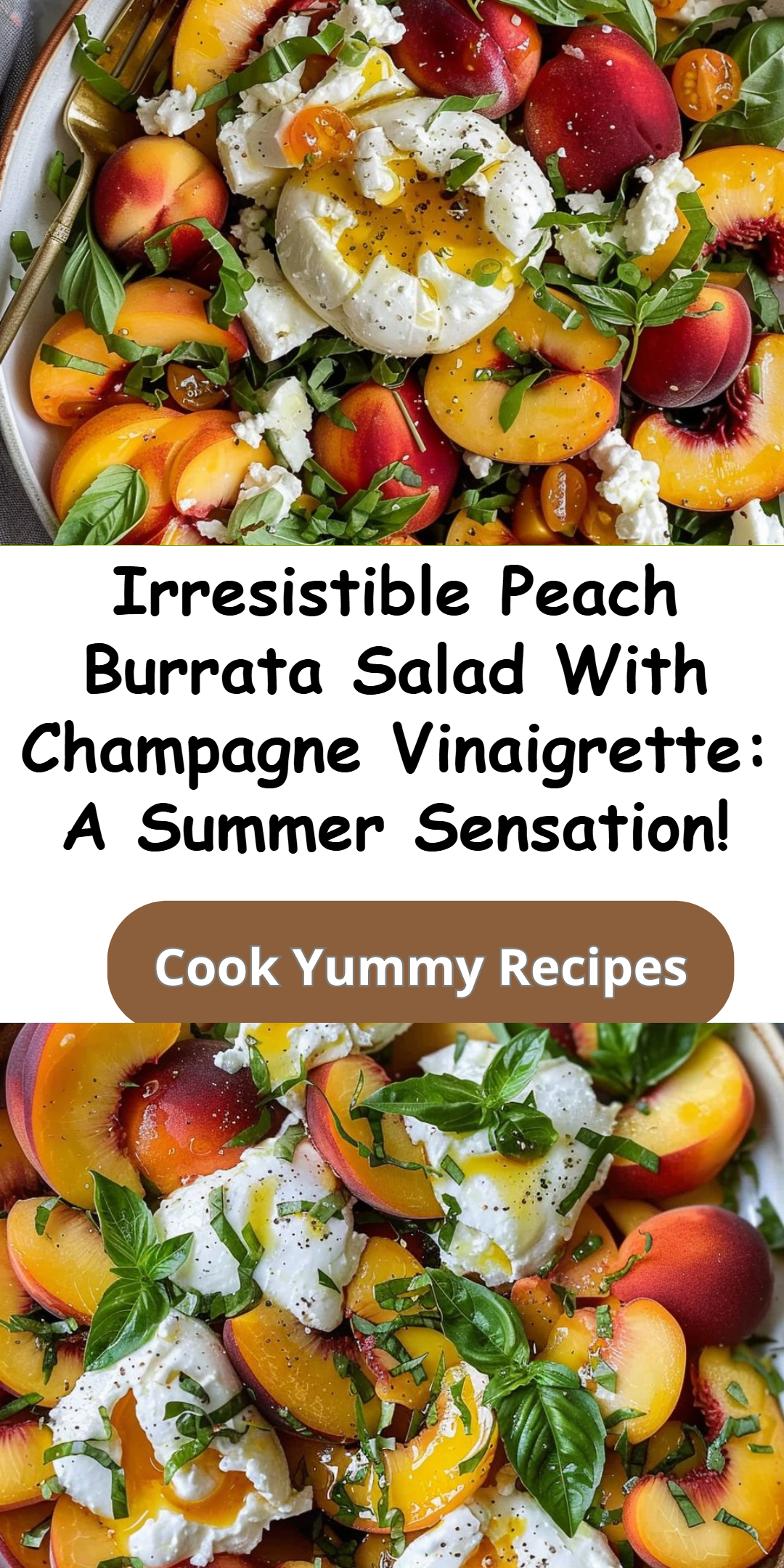 Peach Burrata Salad With Champagne Vinaigrette