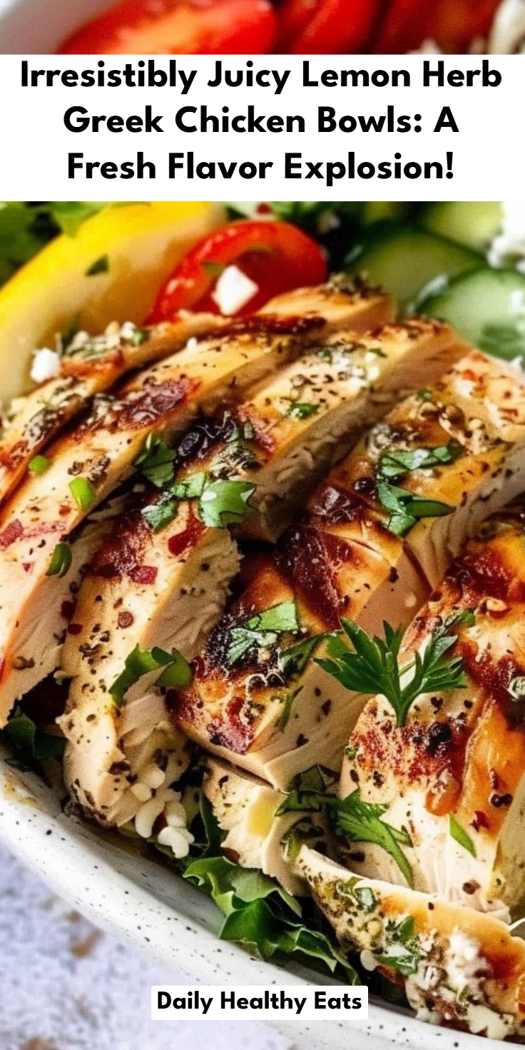 Lemon Herb Greek Chicken Bowls