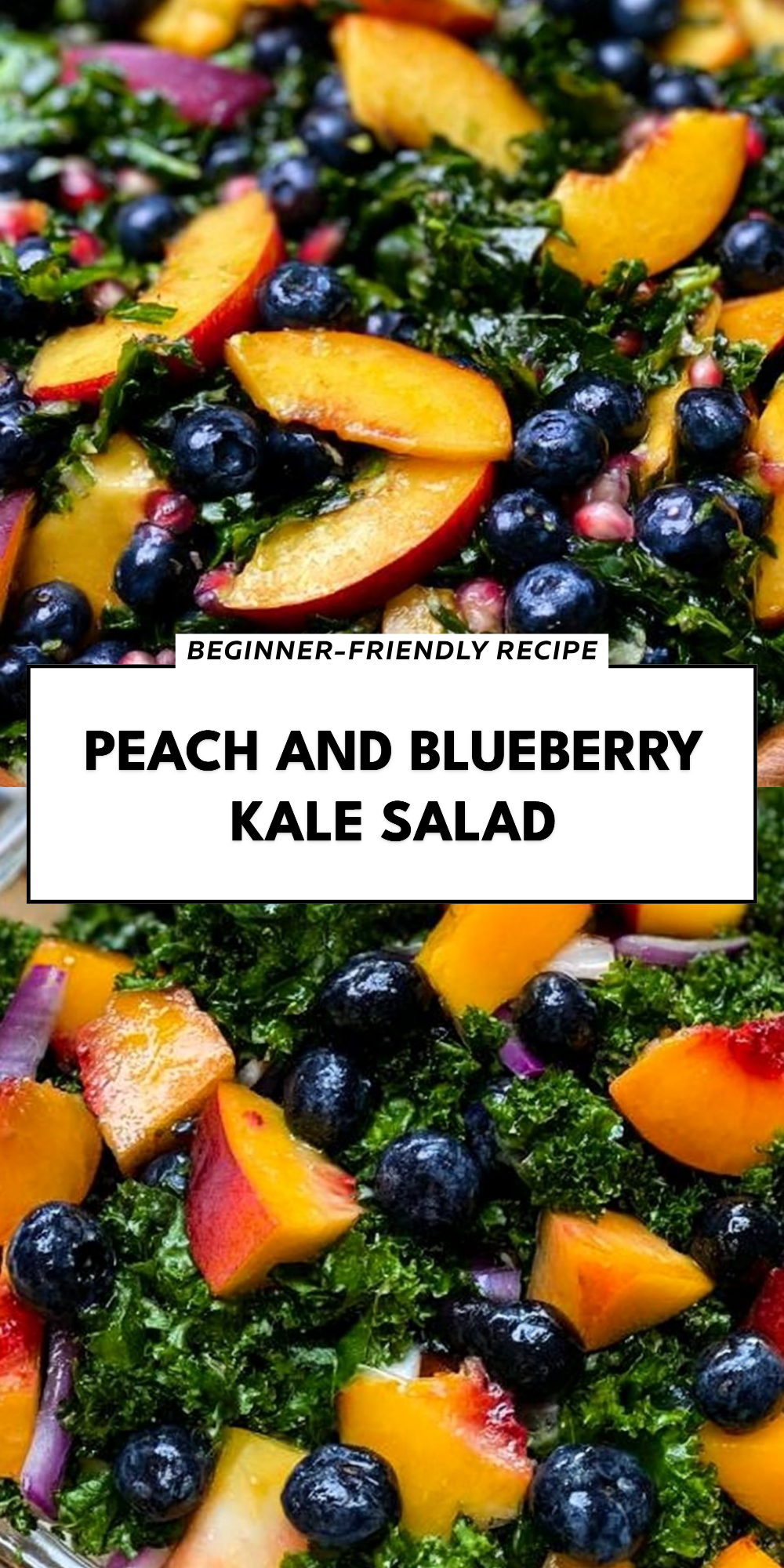Peach and Blueberry Kale Salad