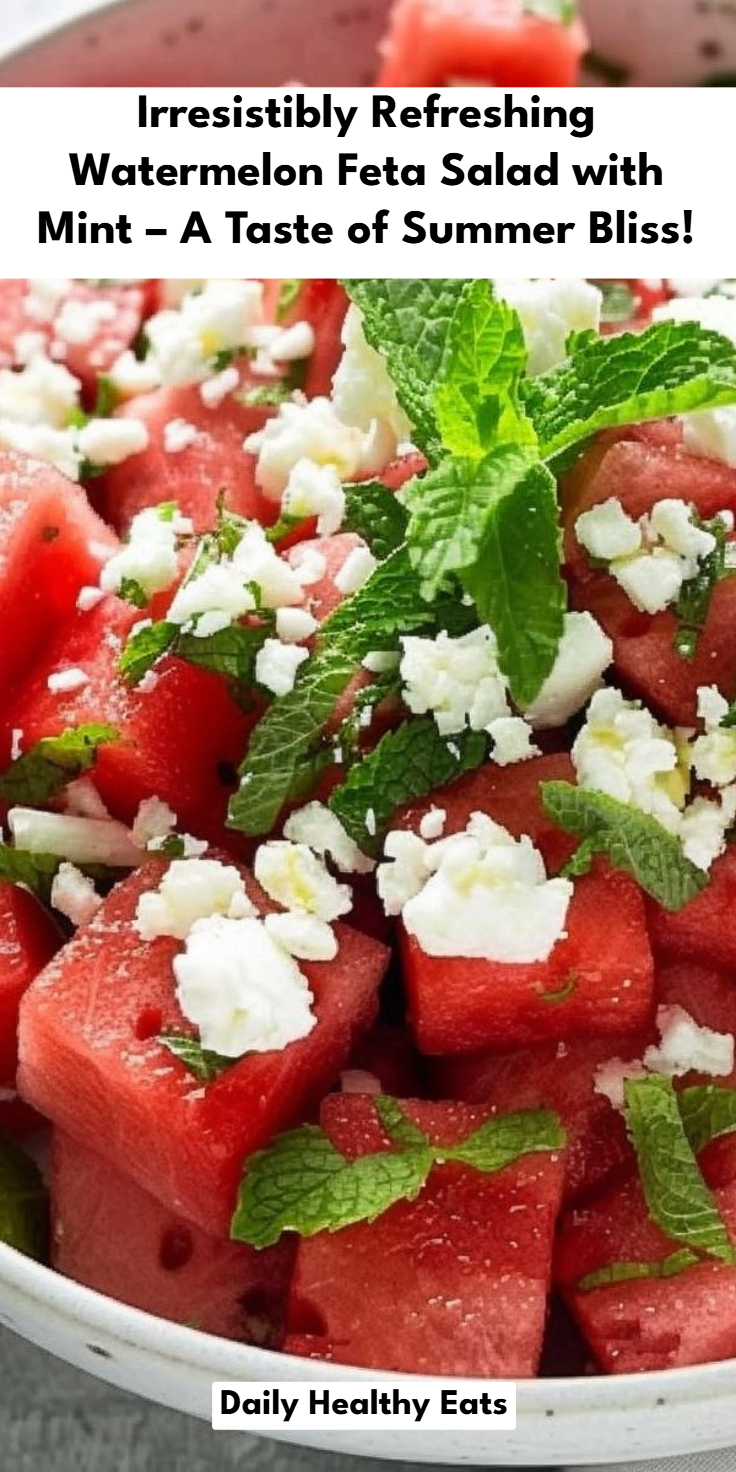 Watermelon Feta Mint Salad