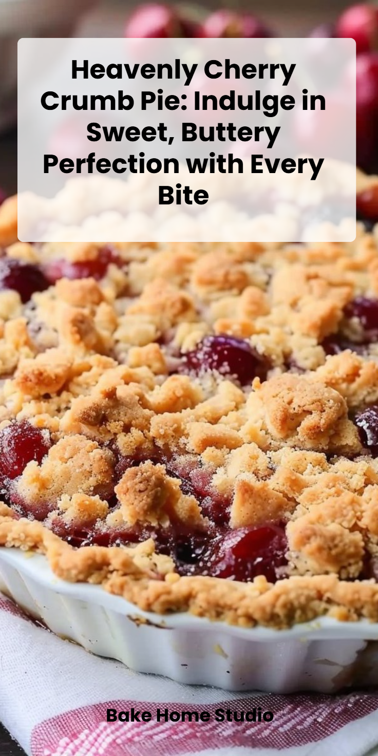 Cherry Pie with Crumb Topping