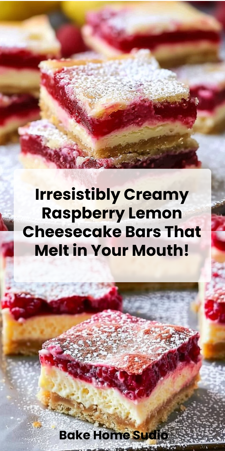 Raspberry Lemon Cheesecake Bars Recipe