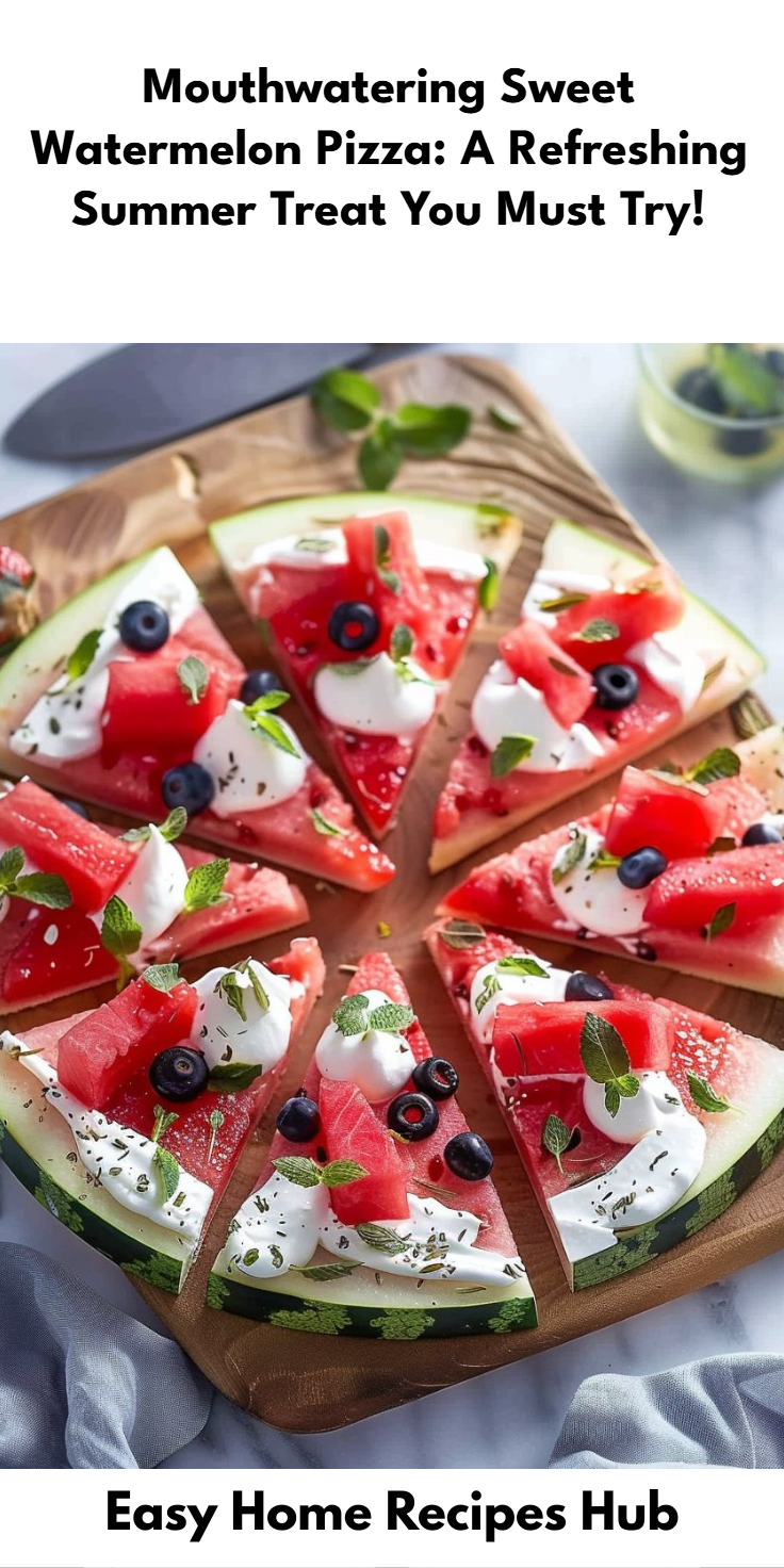 Sweet Watermelon Pizza Recipe