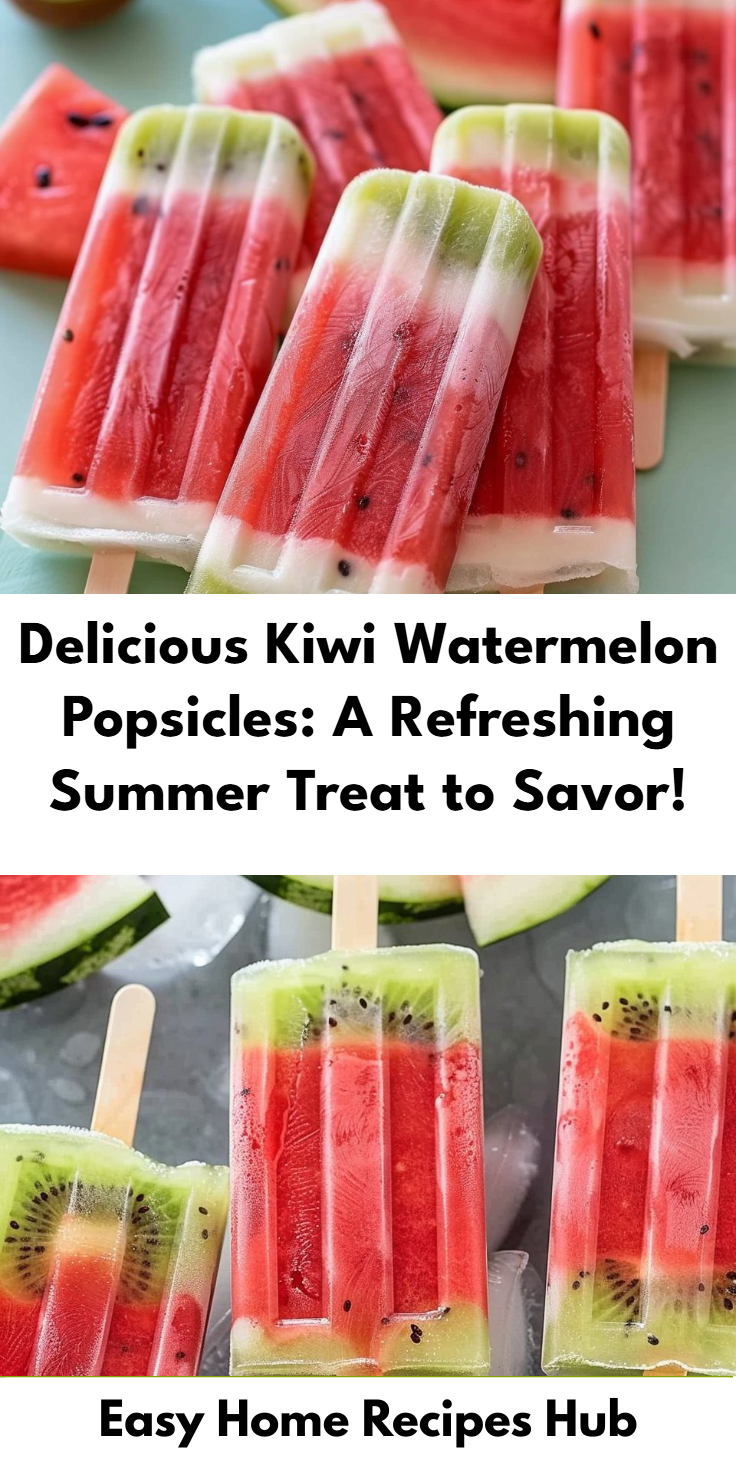 Kiwi and Watermelon Ice Pops