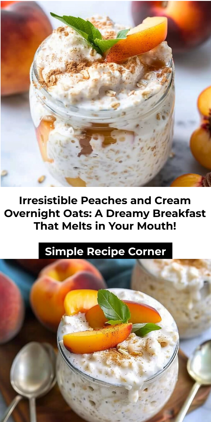 Peaches and Cream Overnight Oats Recipe