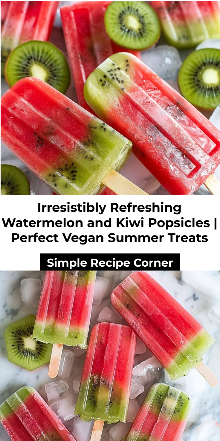 Watermelon and Kiwi Popsicles