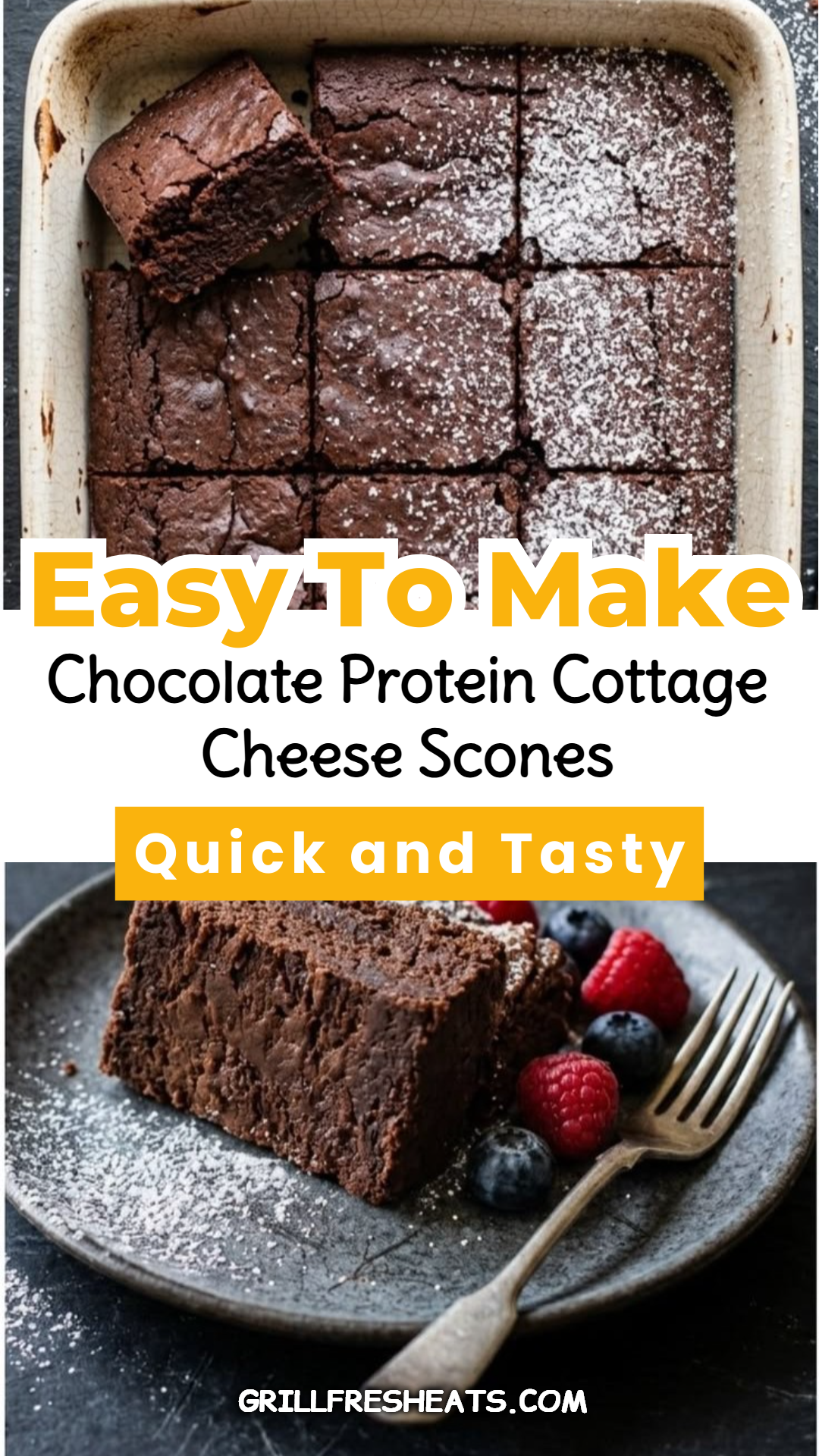 Chocolate Protein Cottage Cheese Scones 1 Chocolate Protein Cottage Cheese Scones