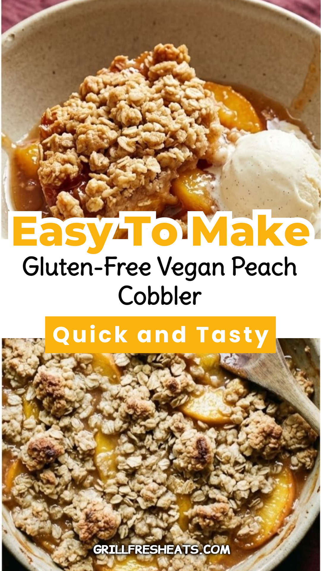 Gluten-Free Vegan Peach Cobbler