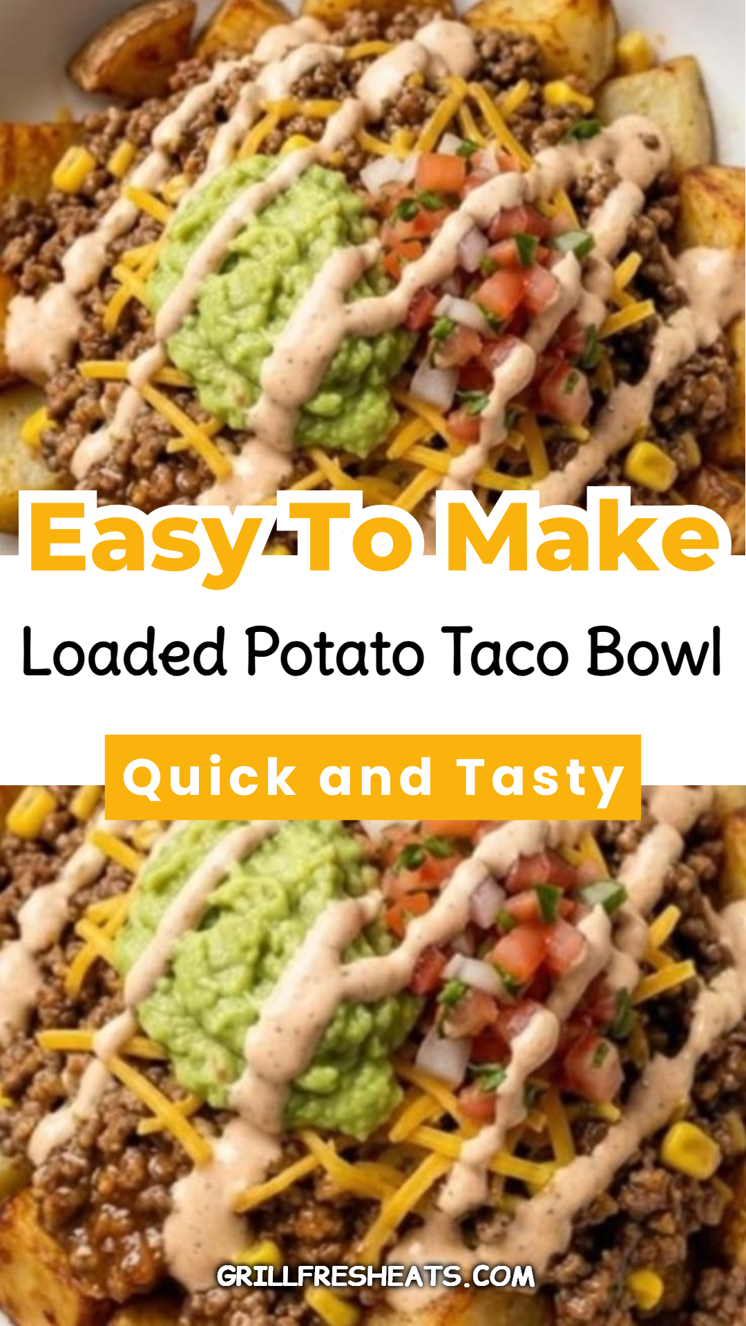 Loaded Potato Taco Bowl 1 Loaded Potato Taco Bowl