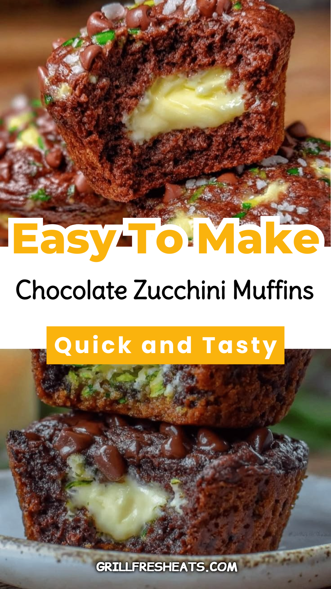 Chocolate Zucchini Muffins 1 Chocolate Zucchini Muffins