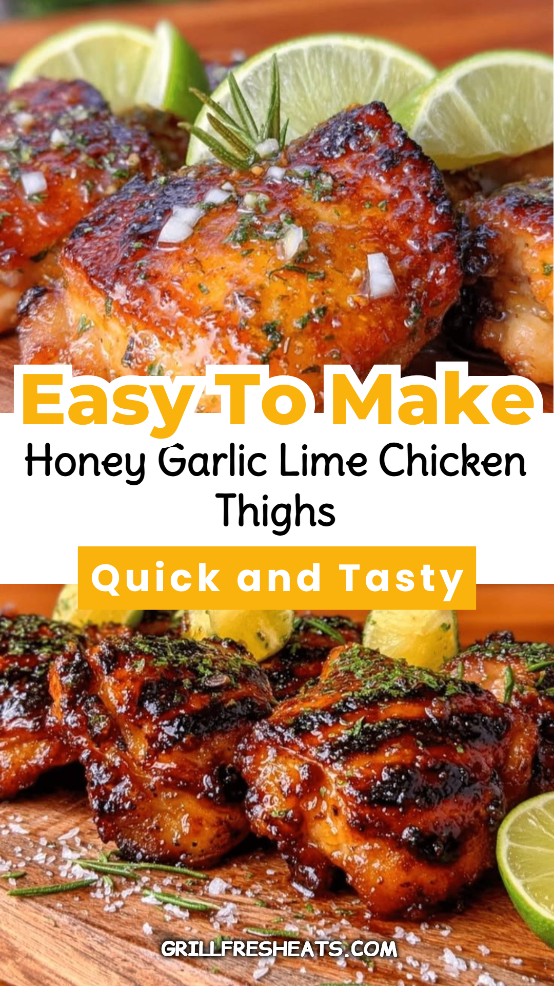 Honey Garlic Lime Chicken Thighs
