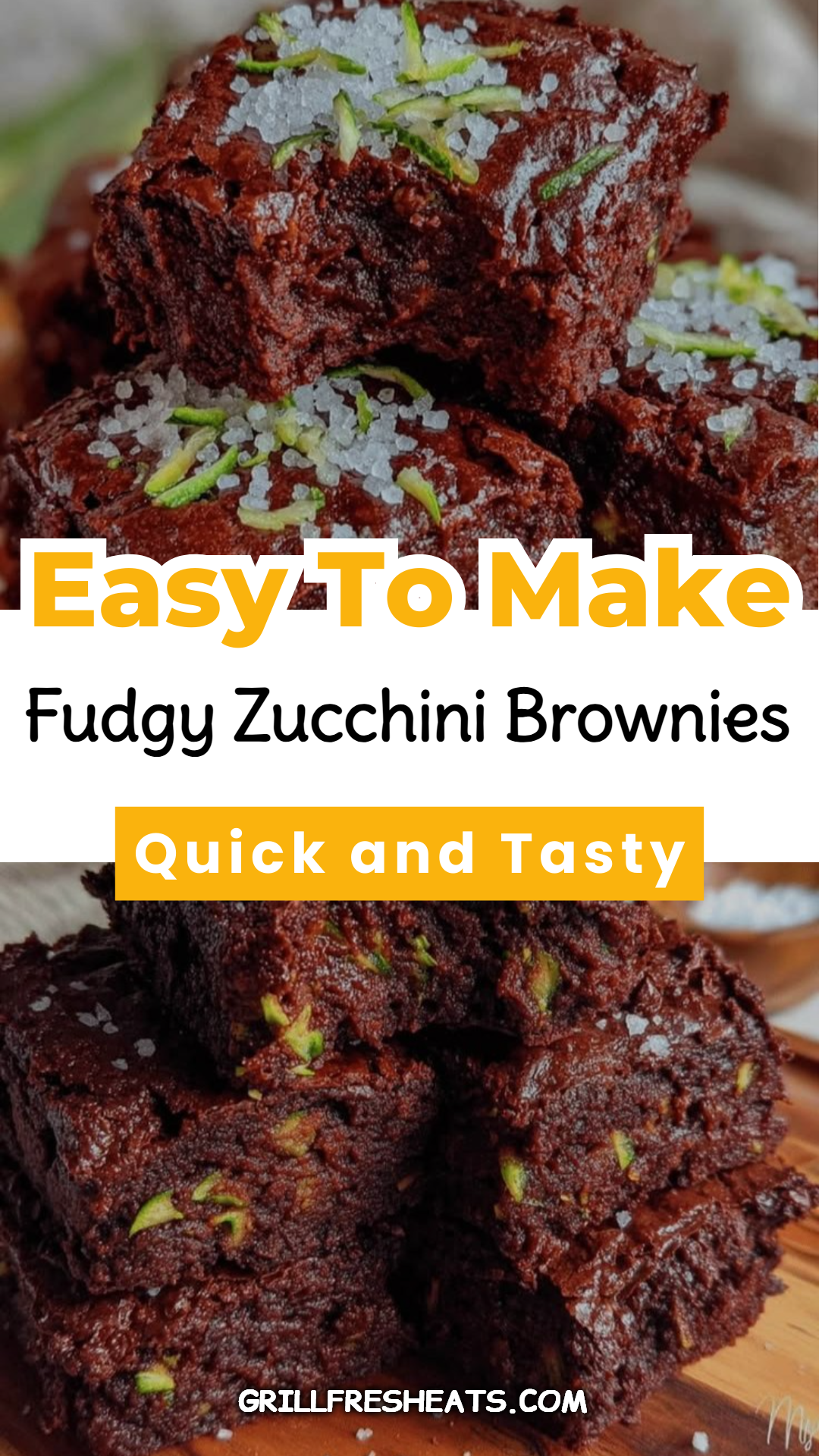 Fudgy Zucchini Brownies 1 Fudgy Zucchini Brownies