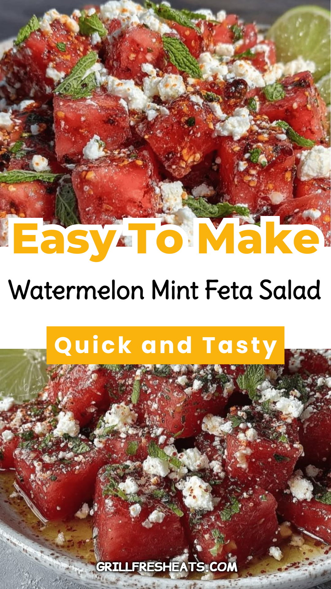 Watermelon Mint Feta Salad