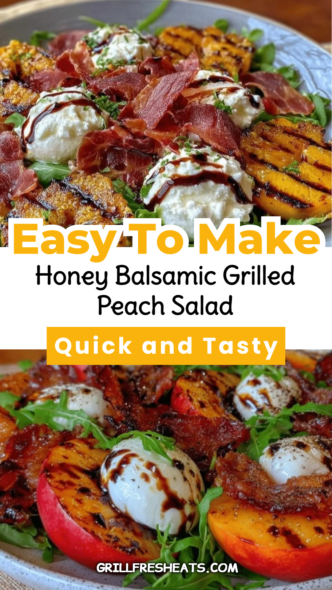 Honey Balsamic Grilled Peach Salad