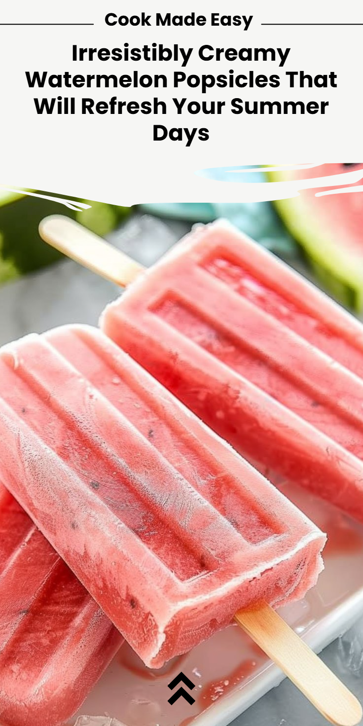 Creamy Watermelon Popsicles Recipe