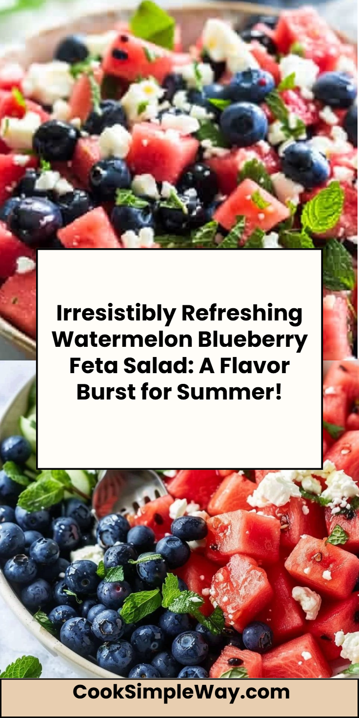 Watermelon Blueberry Feta Salad Recipe