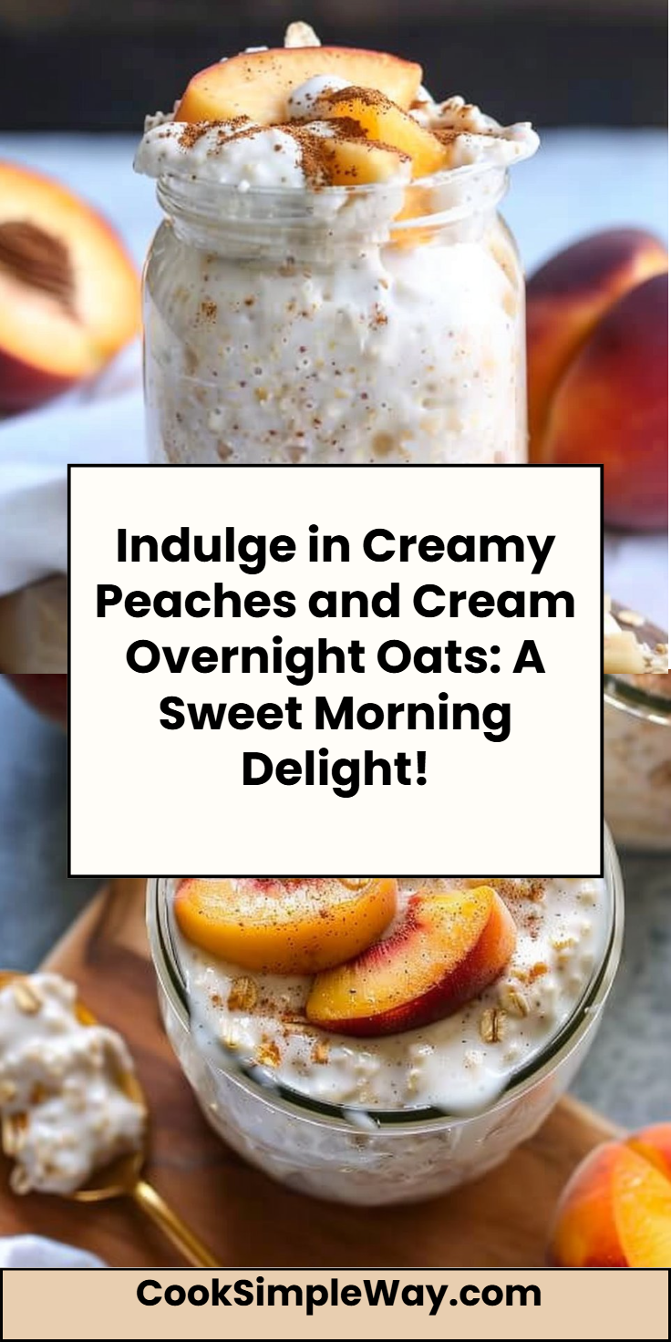 Peaches and Cream Overnight Oats Recipe