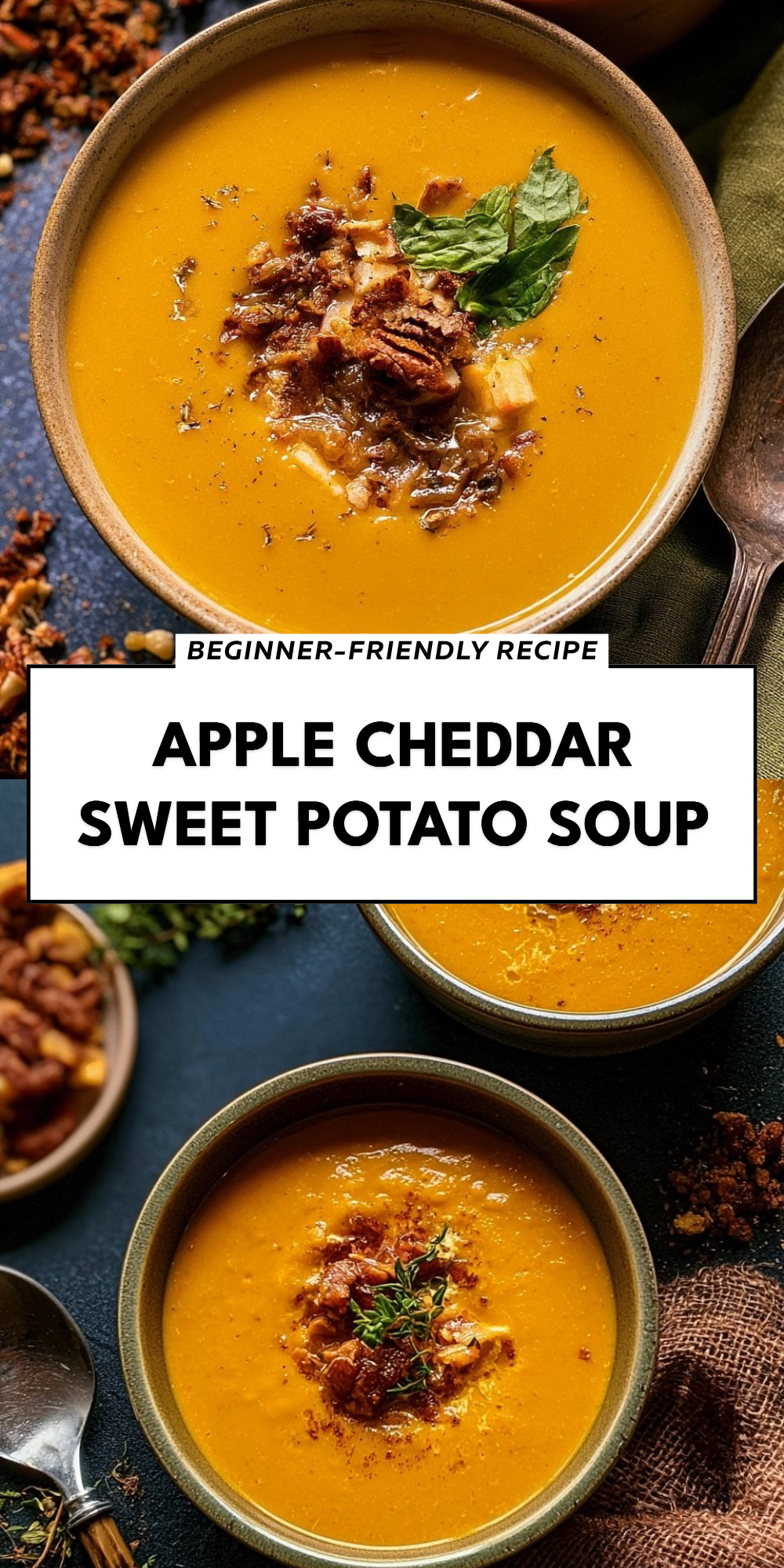 Apple Cheddar Sweet Potato Soup