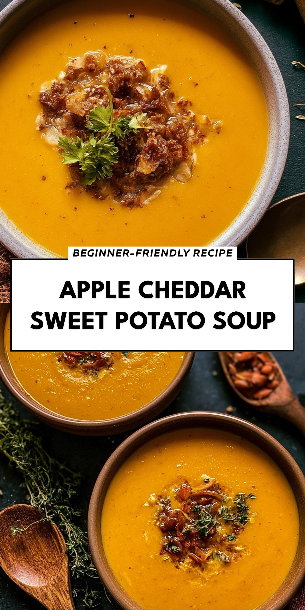Apple Cheddar Sweet Potato Soup