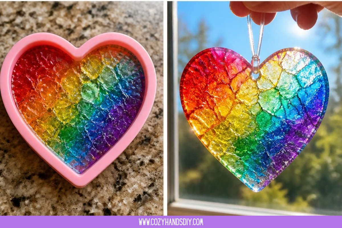 Swirled Glue Suncatchers