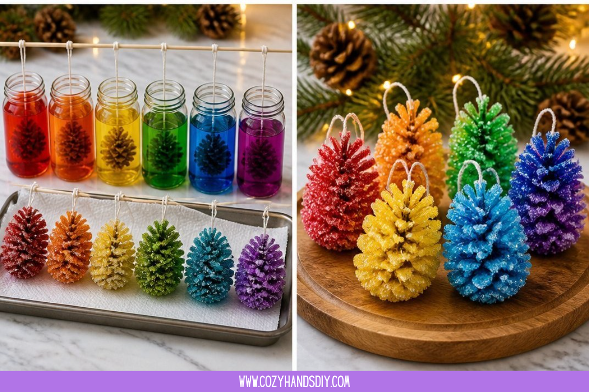 Crystal Pinecones That Look Like Frozen Rainbows 5 Crystal Pinecones That Look Like Frozen Rainbows