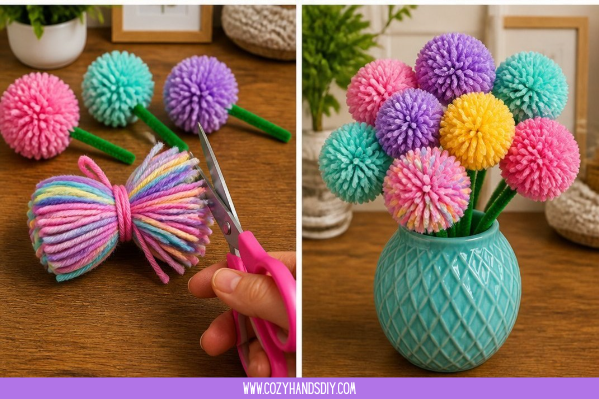 Fork Pom-Pom Flower Bouquet 5 Fork Pom-Pom Flower Bouquet