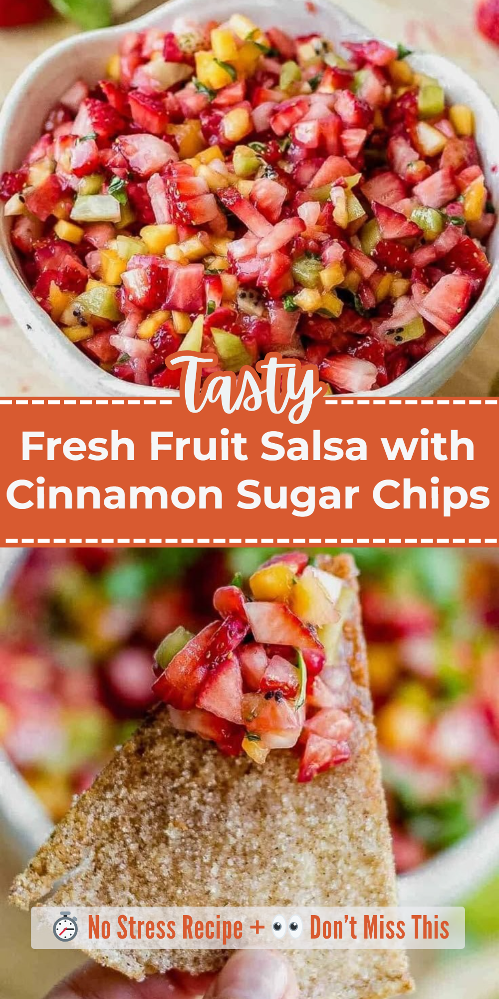 Fresh Fruit Salsa with Cinnamon Sugar Chips