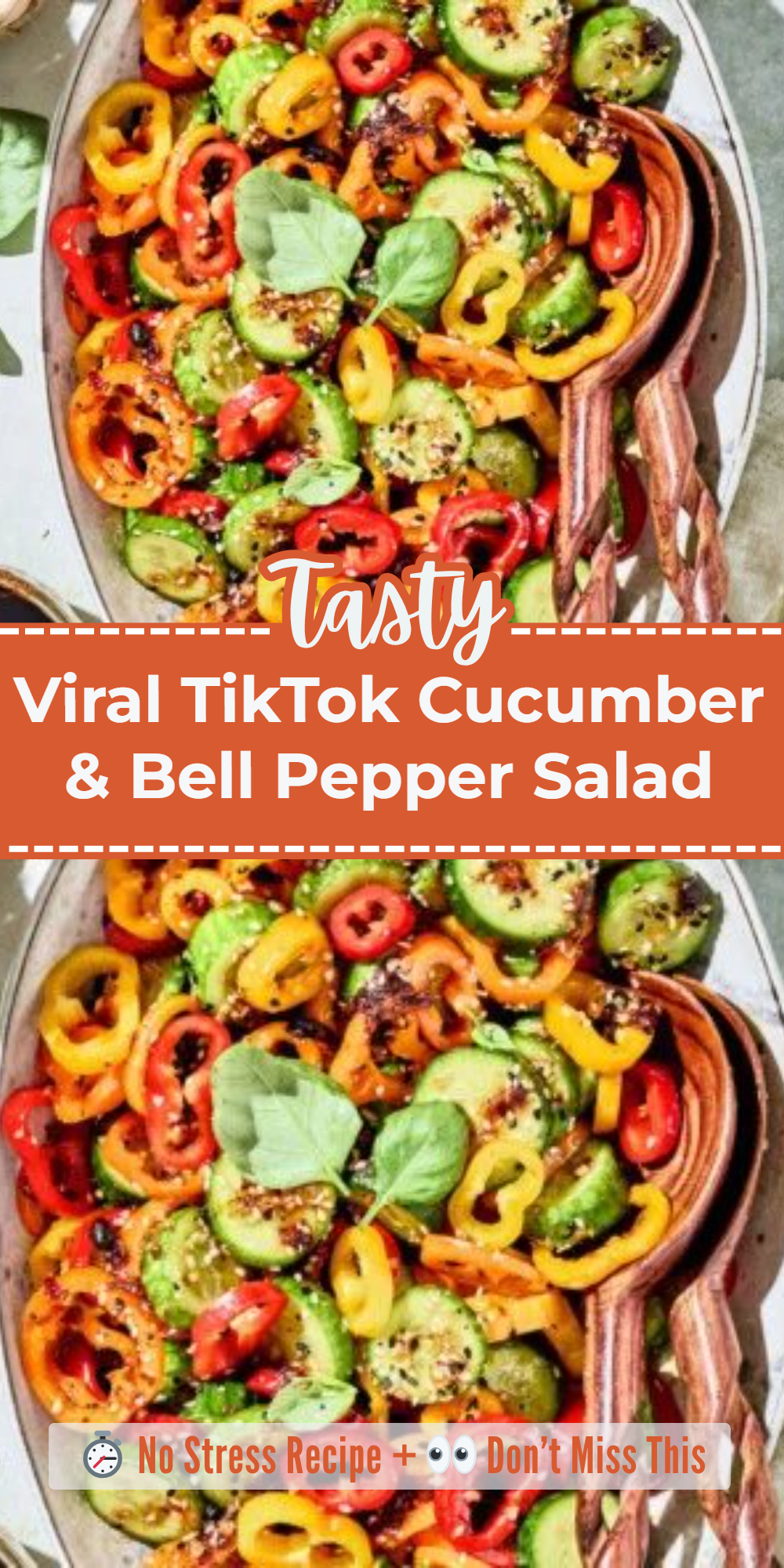 Viral TikTok Cucumber & Bell Pepper Salad