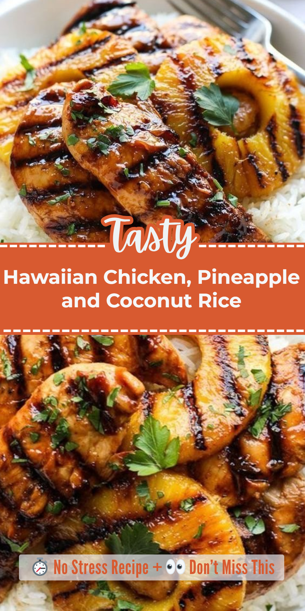 Hawaiian Chicken, Pineapple and Coconut Rice