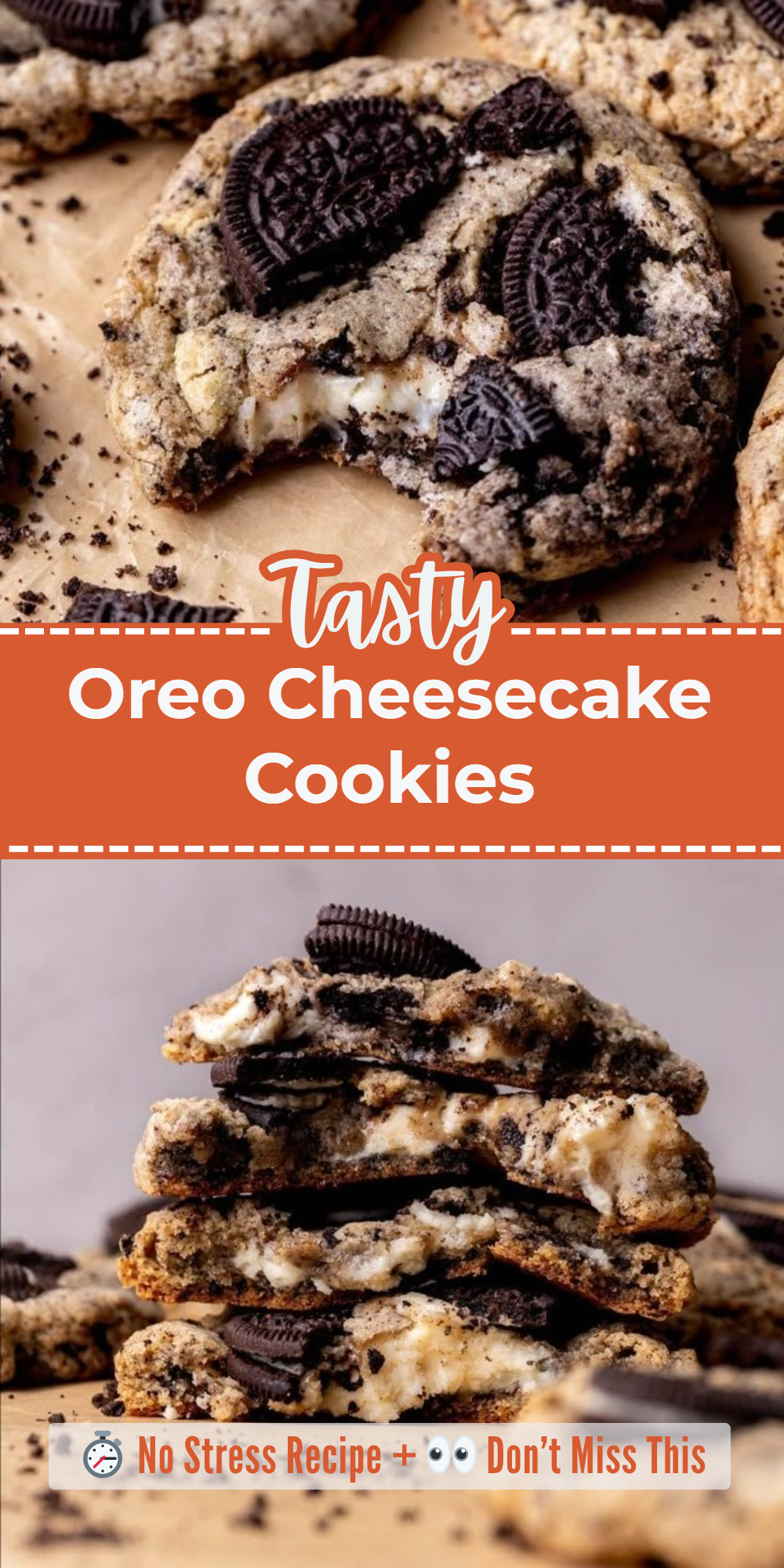 Oreo Cheesecake Cookies