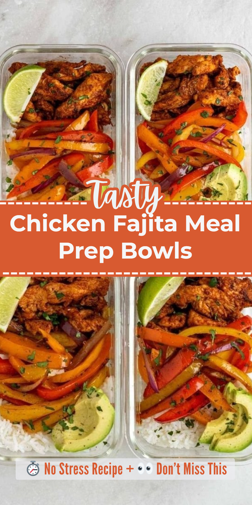 Chicken Fajita Meal Prep Bowls