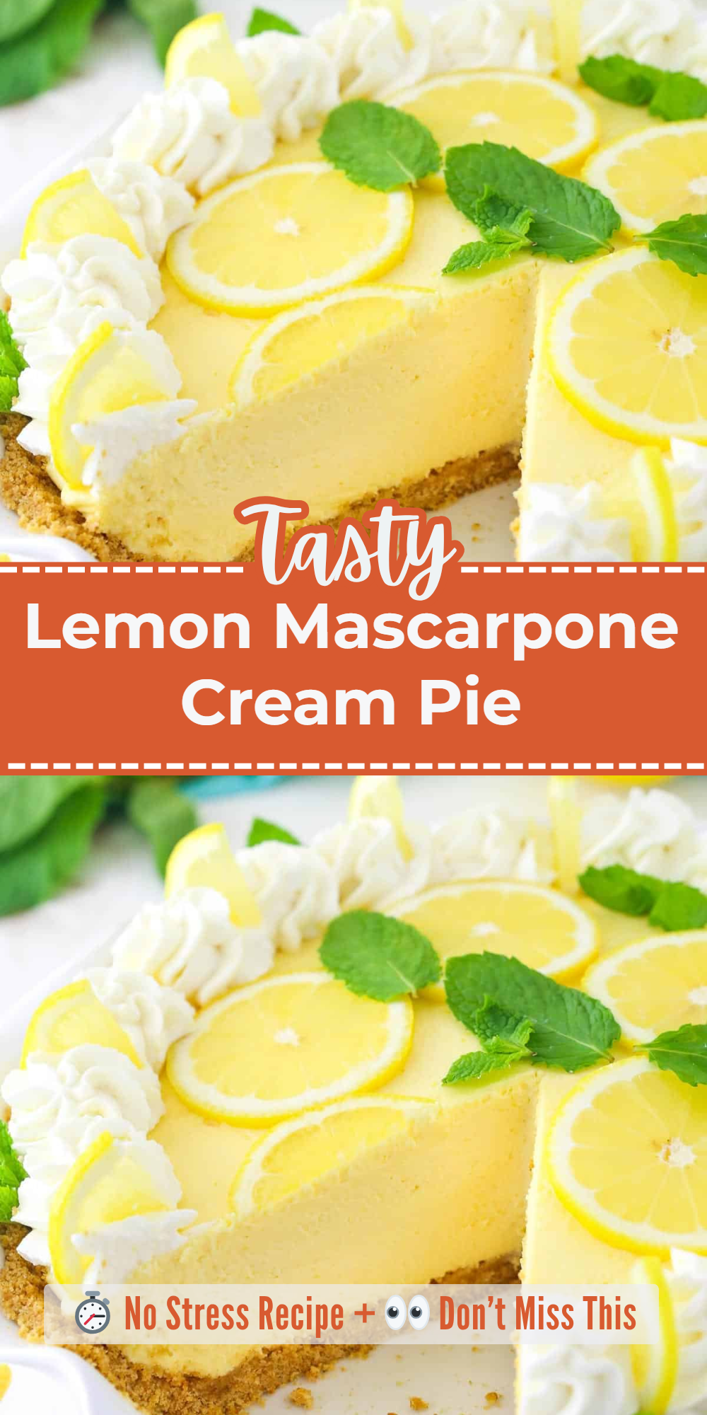 Lemon Mascarpone Cream Pie