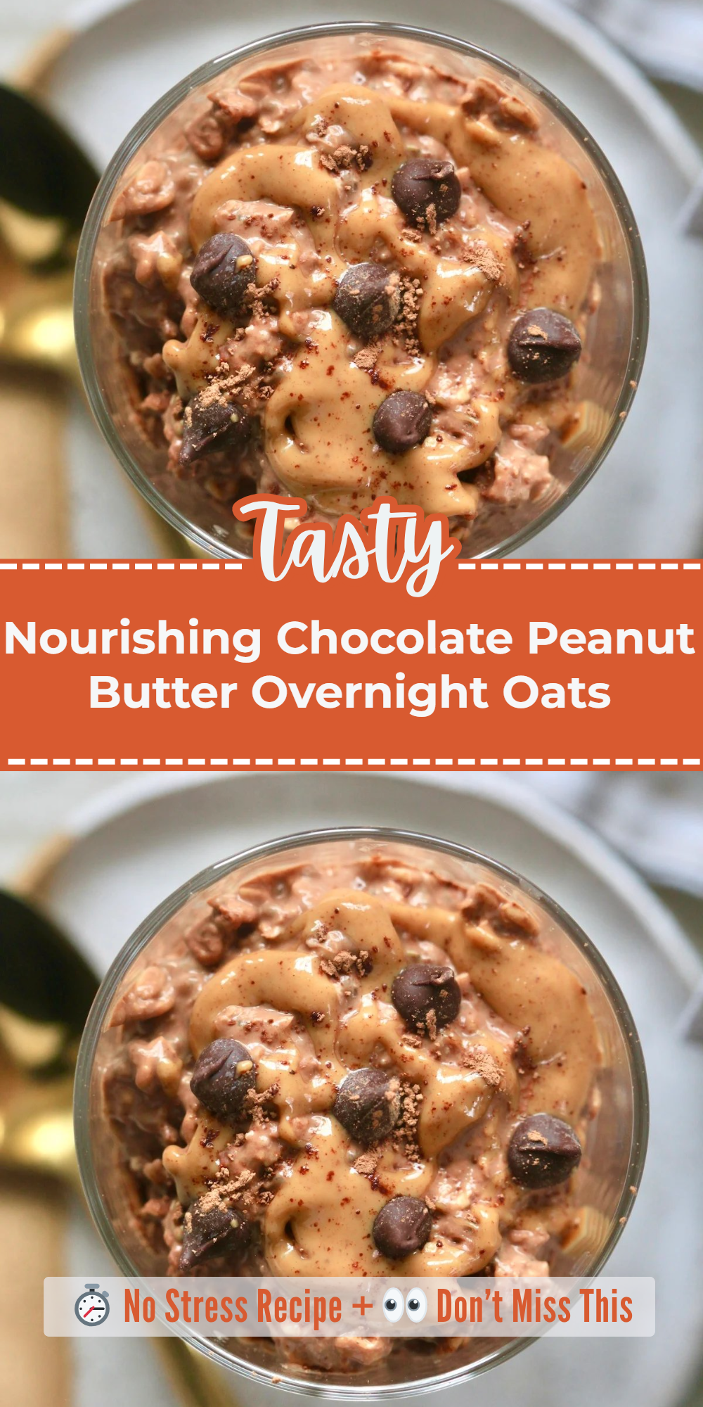 Nourishing Chocolate Peanut Butter Overnight Oats