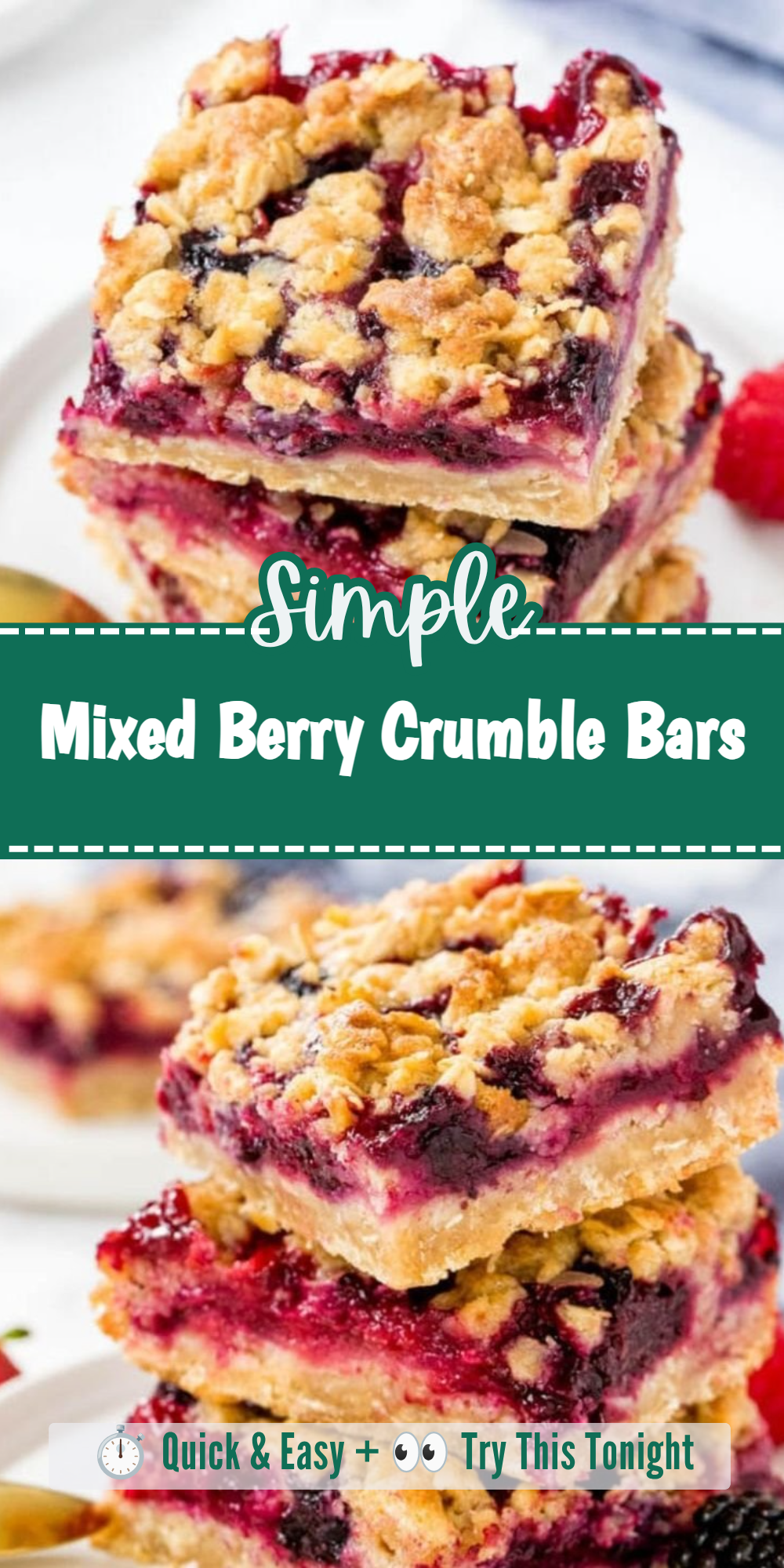 Mixed Berry Crumble Bars