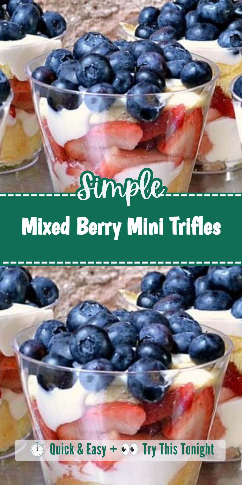 Mixed Berry Mini Trifles
