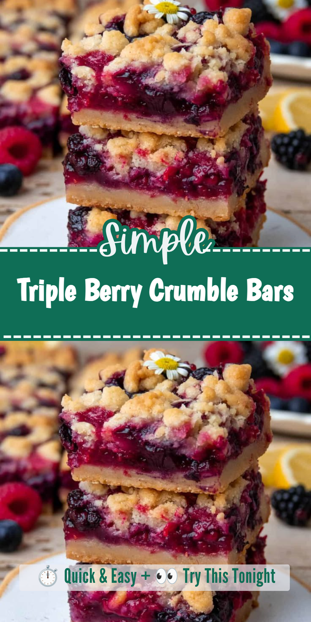Triple Berry Crumble Bars